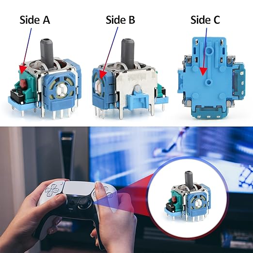 for 3D PS5 Joysticks Replacement for Sony PlayStation 5 PS5 Controller Joystick Replacement for PS5 Analog Stick Replacement for PS5 Thumbsticks Module Controller Replace Accessories (4PCS)