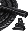 CrocSee 10ft - 1/2 inch Flame Retardant Split Wire Loom Tubing with Installation Tool - Flexible Wire Covers Cord Protectors - Black