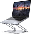 Lamicall Adjustable Laptop Stand, Portable Laptop Riser, Aluminum Laptop Stand for Desk Foldable, Ergonomic Computer Notebook Stand Holder for MacBook Air Pro, Dell XPS, HP (10-17.3'') - Silver