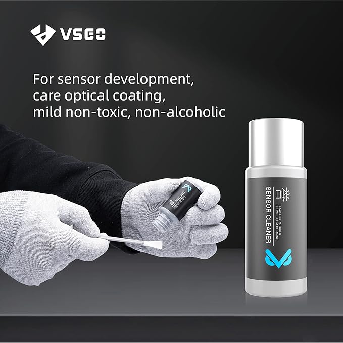 VSGO 4/3 Sensor Cleaning Kit for Mirrorless MILC and ILDC Cameras, 6pcs Micro Four Thirds CMOS Cleaner Swabs (12mm) and 10ml Cleaner Included (VS-S01E)