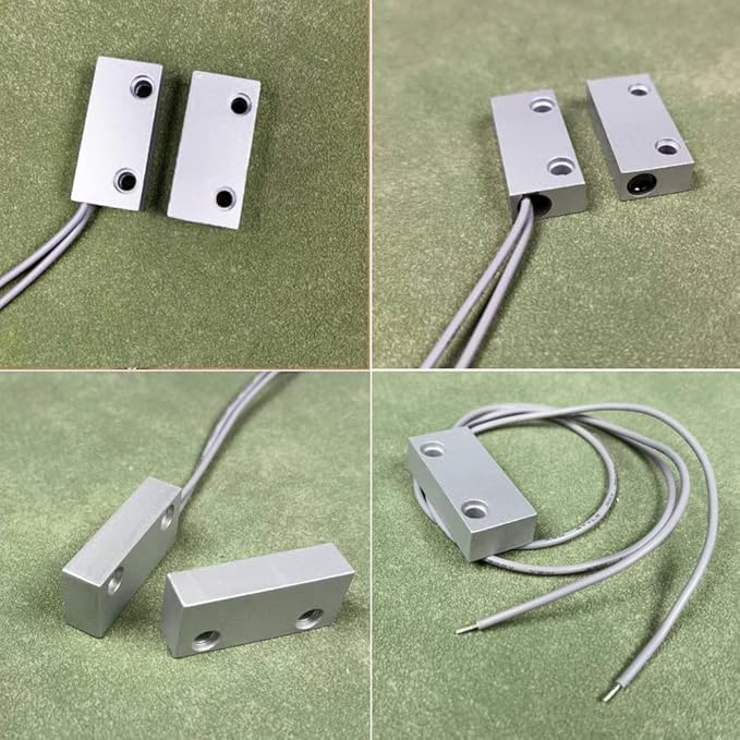Home Security Wired Rolling Door Contact 0~100V/0.5Amp Magnetic Reed Switch MC-51 Alarm Sensor Magnetic Switch with 2 Wires for N.C. Applications
