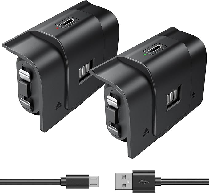 Rechargeable Xbox Controller Battery Pack, Play & Charge Kit for Xbox One/Xbox Series X|S - 40H Playtime, 2.5H Full Charge, with Cover & Charging Cable, Xbox Accessories for Xbox One S/One X/One Elite