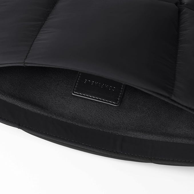 Comfyable Puffy Laptop Sleeve 15 Inch 16 Inch, Quilted Puffer Laptop Carrying Case, Pillow Pouch Compatible for MacBook Air 15 in M4 2025 & MacBook Pro 16 in M4 2024, Black