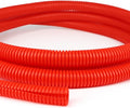 Split Wire Loom Tubing, 10,25ft Cord Protectors from Pets No Chew, Flexible Wire Covers Cord Protectors, Protective Split Cable Sleeve for Automotive Home Industrial Wires(Red, 0.73inch-25ft)