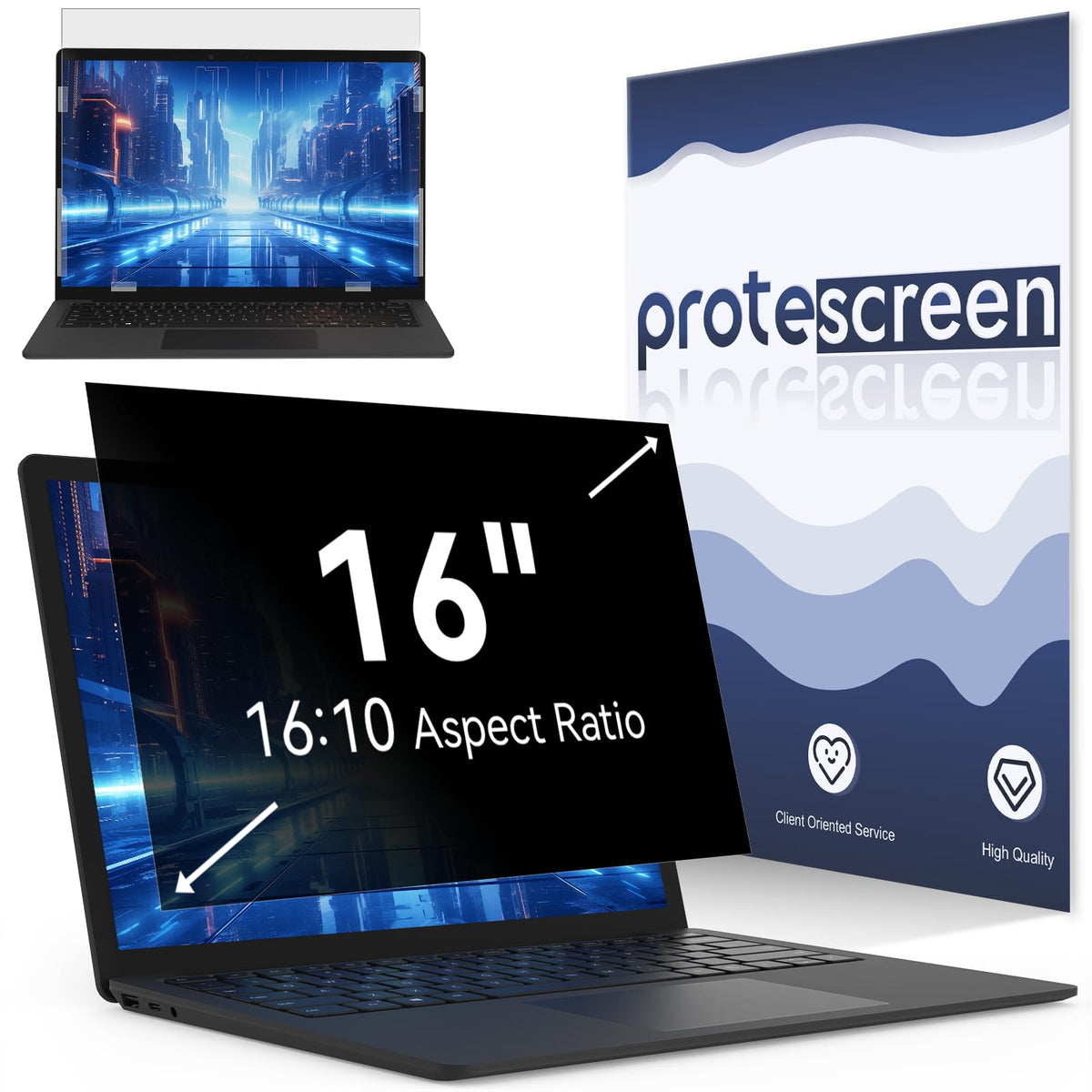 13.3 Inch Laptop Privacy Screen Compatible with Lenovo Hp Dell Acer Asus Thinkpad Envy Xps, 16:10 Aspect Removable Anti Glare Blue Light Filter Protector,13 in Computer Monitor Privacy Shield