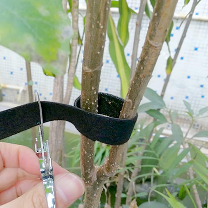 Reusable Fastening Tape Cable Ties 3/4 Inch Double Side Hook Roll (10 Yard, Black Upgraded Version)