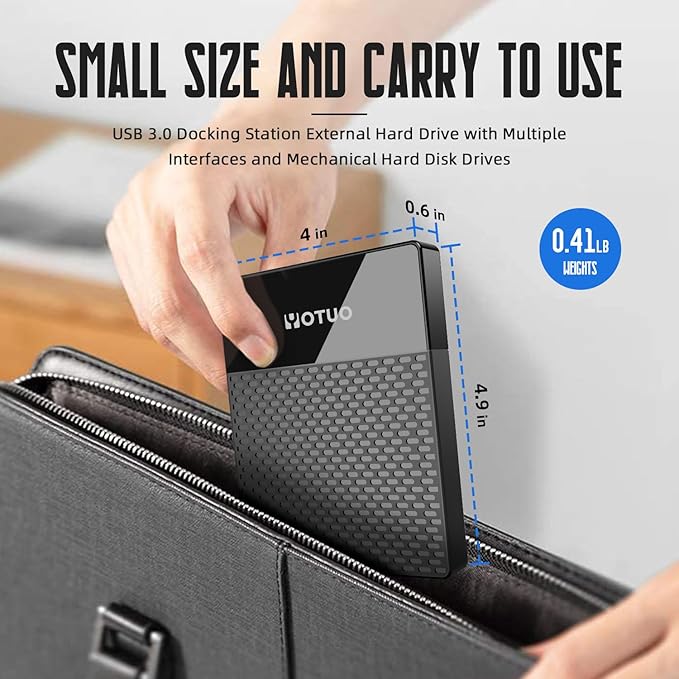 1TB External Hard Drive, USB C Multiport Hub HDD 7-in-1, USB 3.0, SD/TF Card Reader, Docking Station, Multi-Function HDD for Windows, Mac, Android, TV, Phone, Laptop, Desktop, PC