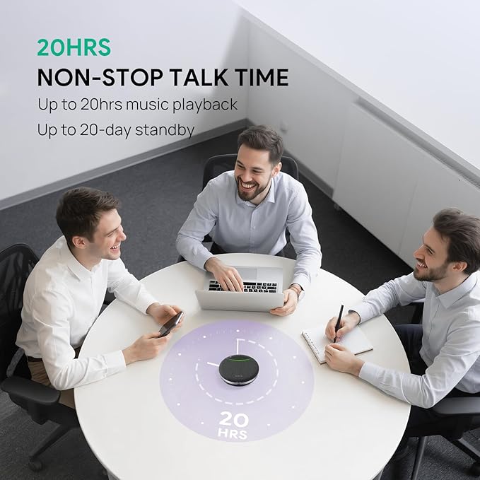 Yealink SP92 Bluetooth Speakerphone USB Conference Speakers and Microphone Teams Certified Full-Duplex Noise Reduction 360° Audio Pickup for Small Meeting Room