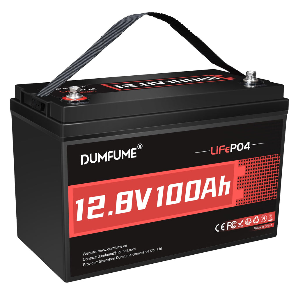 Dumfume 12V 100Ah LiFePO4 Lithium Battery Group 31 Rechargeable Battery