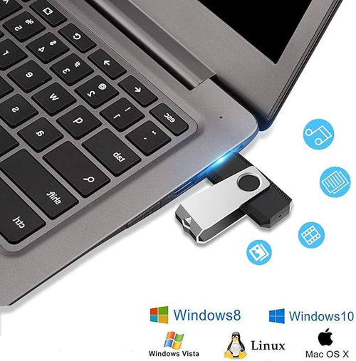 Aiibe 8GB Flash Drive 10 Pack 8GB USB Flash Drives Thumb Drive Bulk USB 2.0 Memory Stick USB Drive, Black