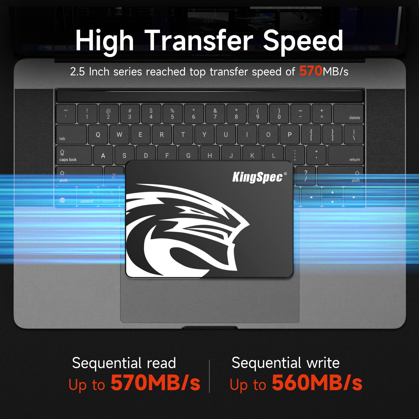 KingSpec 1TB 2.5 SSD SATA III Internal - 550MB/s Read, 520MB/s Write with 3D NAND Flash, for Laptop & Desktop PC Upgrade