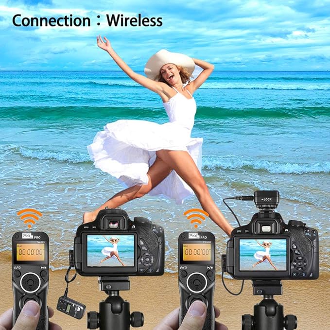 Pixel TW-283 DC2 Wireless Shutter Remote Release Control Intervalometer FSK 2.4GHz Compatible for Nikon Digital SLR Cameras D5000 D5100 D5200 D5300 D5500 D90 D7000 D7100 D7200