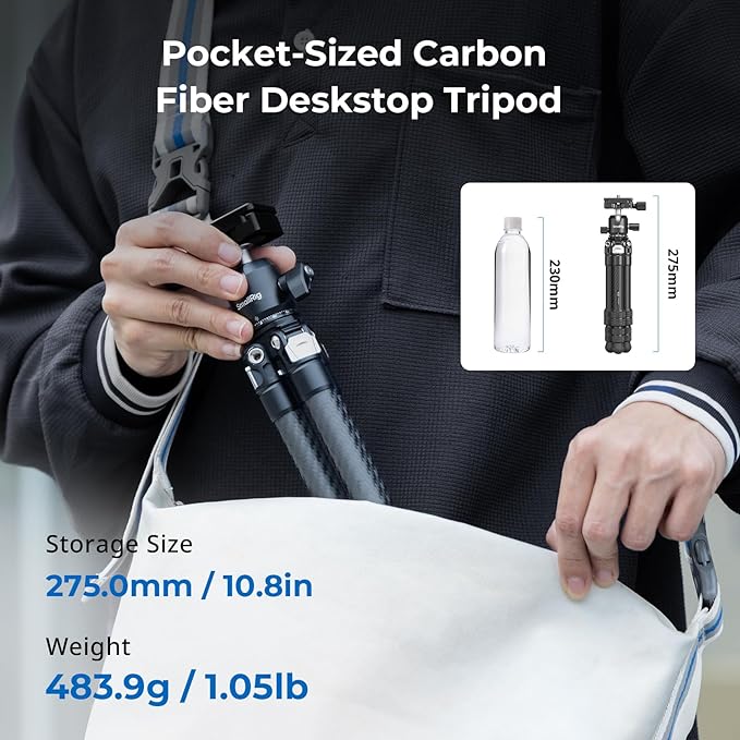 SmallRig Carbon Fiber Mini Desktop Tripod with 360° Ball Head