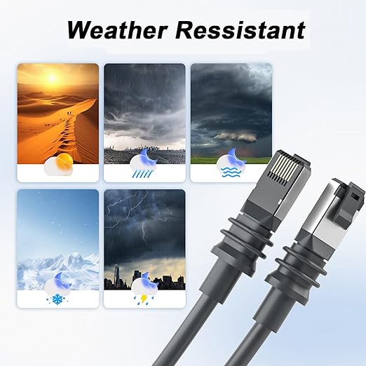 33FT Replacement Cable for Starlink Gen 3 and Starlink Mini, Replacement Starlink Rectangular Satellite Gen 3 Waterproof Outdoor Cable