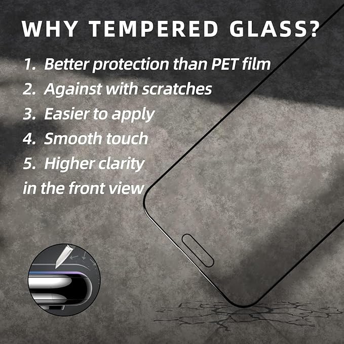 EGKimBa Privacy Screen Protector compatible with iPhone 14 Pro Max or iPhone 16 Plus, 15 Plus, 2 Packs, 6.7 inch Gradient Colorful Electroplated Anti-Spy Anti-Blue Light Easy Installation Tempered Glass