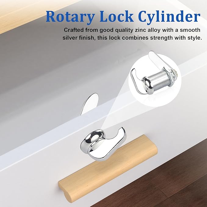 2 Pack Thumb Operated Offset Cam Lock Latch, Keyless Cam Lock Latch for Rv Storage Doors, Camper, Boat, Files Drawers, Distribution Box, Cabinet Door, Electric Cabinet (30mm)