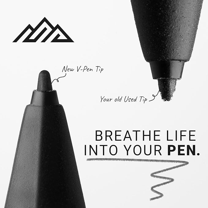 V-Pen Replacement Tips (5-Pack) for Remarkable 2 - Premium Black Stylus Nibs, Ensuring Precision, Easy Installation, Durability for Long-Lasting Use, Ideal for Professional & Creative Applications
