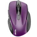 TECKNET Wireless Mouse, BT 5.0/2.4G, Silent 4800 DPI 6 Buttons, Purple