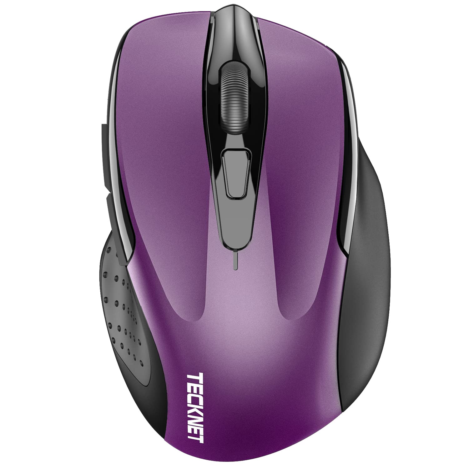 TECKNET Wireless Mouse, BT 5.0/2.4G, Silent 4800 DPI 6 Buttons, Purple