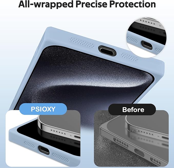 Designed for iPhone 15 Pro Case Compatible with Magsafe Cover Camera Lens Protector Military Grade Protection Shockproof Soft TPU Slim Magnetic Phone Case for iPhone 15 Pro Blue