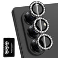 Avocase for Samsung Galaxy Z Fold 7 Camera Lens Protector, Individual Metal Ring Tempered Glass Lens Cover, [Strong Adsorption] Scratch Resistant Ultra-Thin HD Clear Lens Cover, 1 Set-Black Diamond