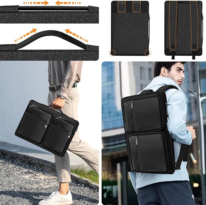 ZINZ Laptop Case 15 15.6 16 inches Sleeve Slim Briefcase Spill-Resistant Handbag for Most Popular 15" 15.6" 16" Notebooks，B01K03