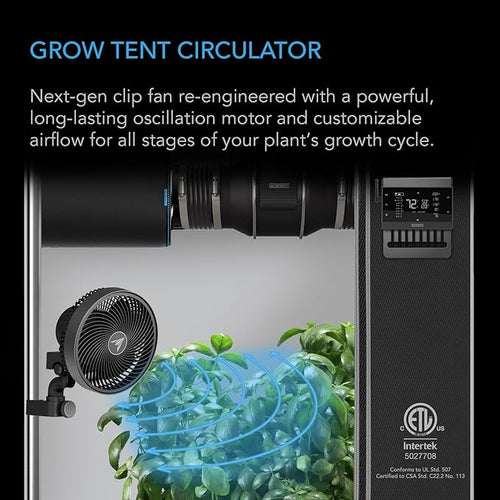 AC Infinity CLOUDRAY S9 Grow Tent Clip Fan 9”