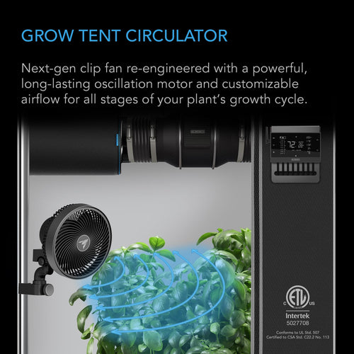 AC Infinity CLOUDRAY S6 Grow Tent Clip Fan 6”