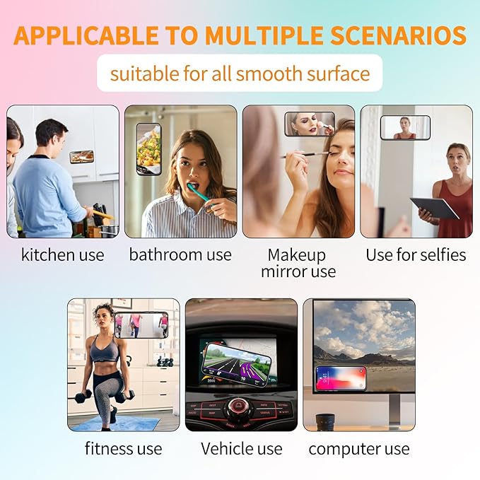 ZYCCER Double Sided Silicone Suction Phone Holder Mount,Compatible with iPhone and Android Cases Hands-Free Mirror Shower Phone Mount Strong Grip Holder (Red, Single Sided 1PCS)