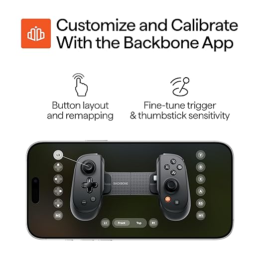 BACKBONE Pro Mobile Gaming Controller for iPhone 15/16 Series+ and Android, USB-C & Bluetooth, Play Anywhere on Any Screen, Premium Quality & Pro-Level Comfort, Android & iPhone Game Controller