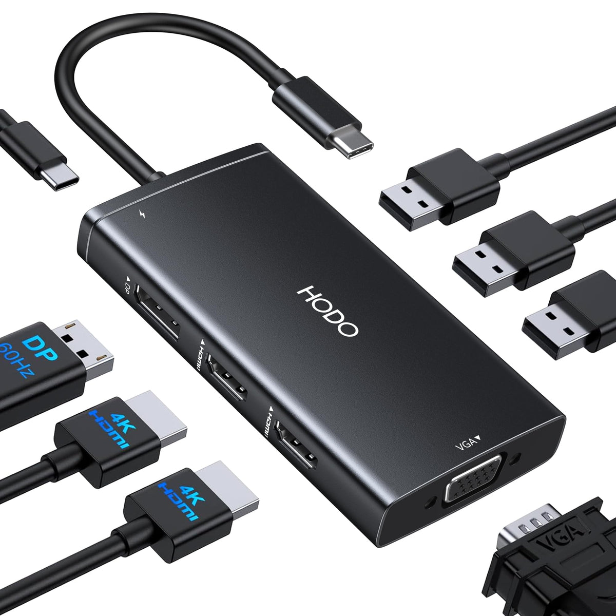 USB C Docking Station Dual Monitor for HP,Laptop Docking Station 3 Monitors