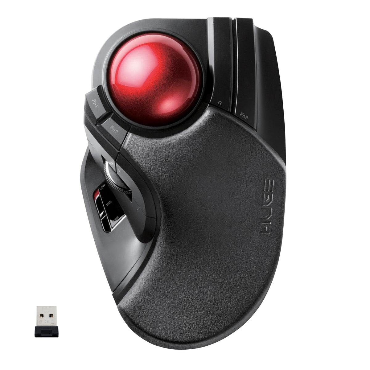 ELECOM Huge Trackball Mouse, 2.4GHz Wireless, Index Finger Control