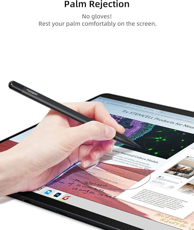 Metapen Stylus Pen M1 for Microsoft Surface (75-Day Battery Life, Smooth Writing), Compatible with Surface Pro 11/10/X/9/8/7/6/5/4/3/Book 3/Laptop 4/Studio 2, ASUS VivoBook Flip 14 for Students&Doers