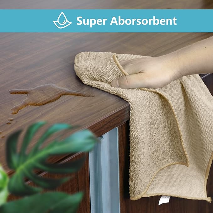 HOMEXCEL 50PK Microfiber Cleaning Cloth, Cleaning Rag for Home, 11.5x11.5in