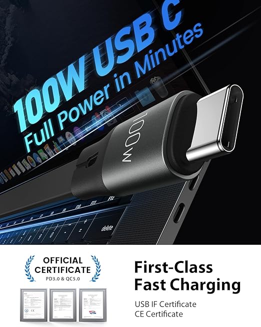 CAFELE 100W Retractable USB C Cable, 6-in-1 Multi Charging Cable, USB A/C 5A Fast Charger Cord for Multiple Devices with Type C/L/Micro Ports for Phone 16 15 14 Pro Max, S24/S23, McBook, Pad (3.6ft)