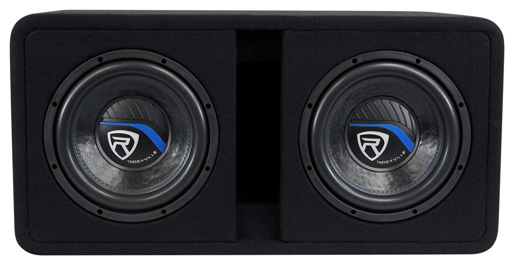 Rockville DV10K52 Dual 10" K5 Car Subwoofers Vented Enclosure Box 2 Ohm