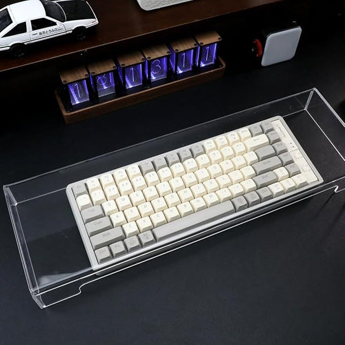 Acrylic Keyboard Cover, Clear Keyboard Dust Cover for Desktop Anti-Cat Protector Lid Waterproof Protective Case (18.5x5.9x1.8 Inches)