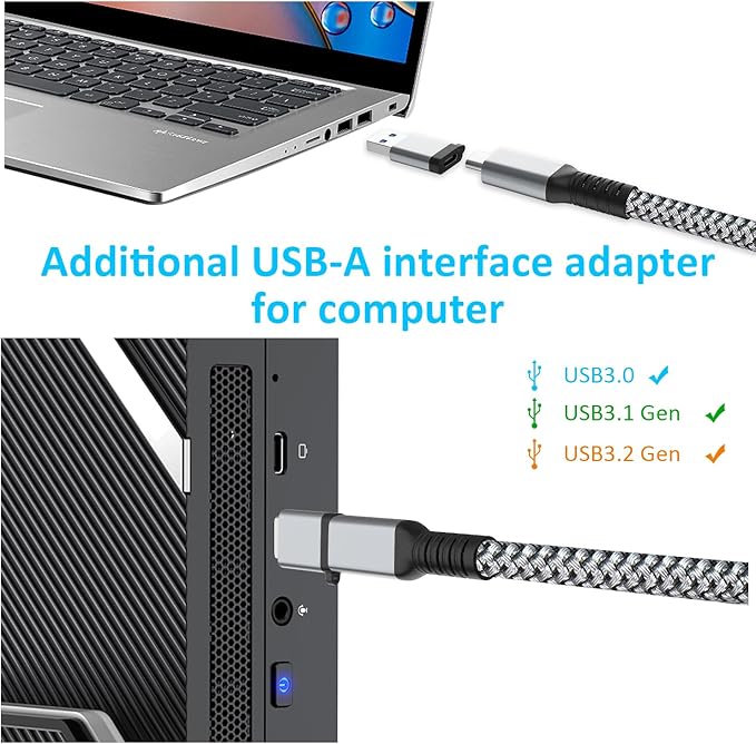 Link Cable 16FT VR Cable Compatible with Meta Oculus Quest 2/Quest 3S/Quest 3/Pro Pico, Nylon Braided Accessories and Gaming PC Steam VR, USB 3.0 Data Transfer Type C Cable, for VR Headset