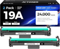 19A CF219A Drum Unit (Not Toner) 2-Pack Black High Yield Replacement for HP 19A CF219A Imaging Drum Compatible with HP Laserjet Pro MFP M130a M130fn M130fw M130nw M102a M102w Printer M130 M102 Copy