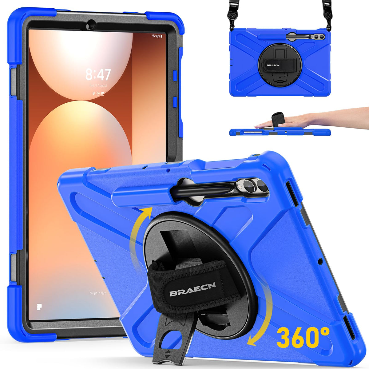 BRAECN Case Galaxy Tab S10 Plus/ S9 Plus/ S9 FE+/ S8 Plus/ S7 Plus/ S7 FE