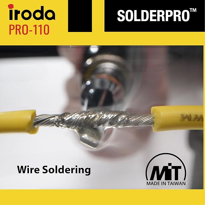 IRODA SolderPro 110 Cordless Butane Soldering Iron Kit, 115 MIns Run Time, Rapid Heat Up, Professional Set With Tips & Sturdy Tool Case (No Butane Included)
