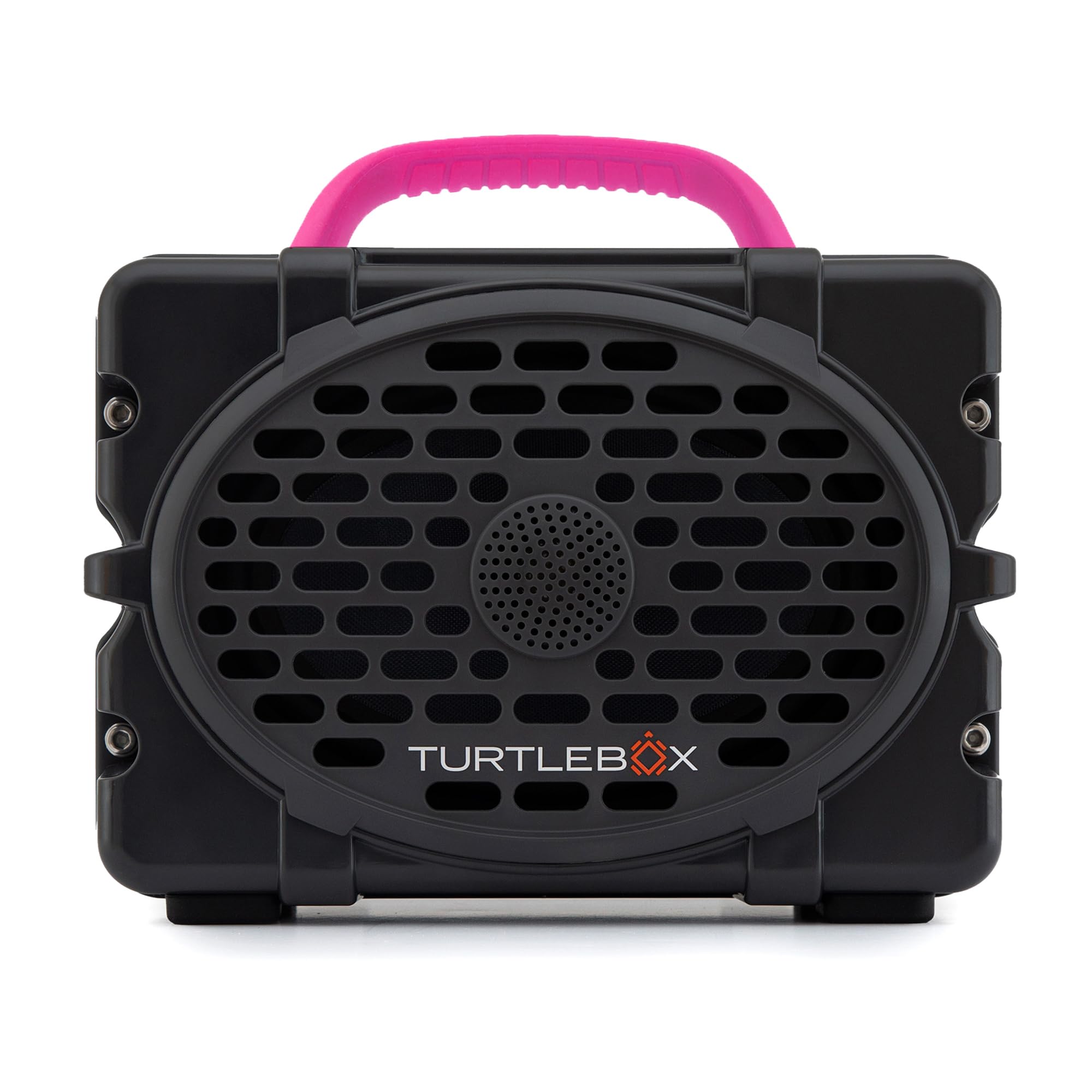 Turtlebox Original Gen 3 Outdoor Bluetooth Speaker, Gray/Hot Pink