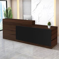 Reception Desk with Counter Modern Checkout Counter with Lockable Drawer Keyboard Tray Receptionist Desk for Office Salon Reception Table H Right 47inch/120cm