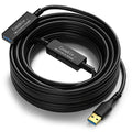 USB 3.0 Active Extension Cable 40 Feet, Long USB Type-A Male to Female Extender Cord, Built-in 2 Signal Booster Smart Chips, 5Gbps Transfer, for Printer, Xbox, Webcam, VR, Hard Drive, USB Hub and More