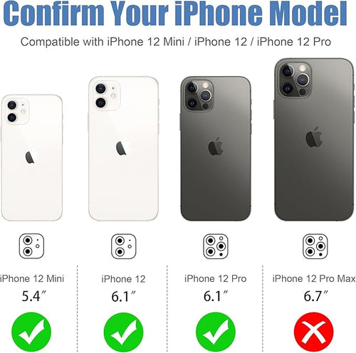 AGVEE 3+3 6 Pack for iPhone 12 & Mini & Pro Camera Lens Protector Cover