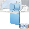 Mirror Effect Lens, Smartphone Camera Mirror Reflection Clip Kit Phone Camera Shooting Reflection Mirror Adjustable HD Glass Smartphone Photography Flip Mirror for All Phones (White)