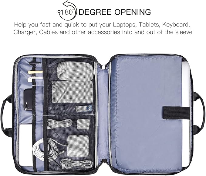 imComor 15.6 Inch Laptop Sleeve Bag, Men Women TSA Case for Macbook Pro 16 M4 M3 M2 M1, Lenovo Ideapad 15.6, HP Envy/Victus 15.6, Acer Aspire/Nitro 5 15.6, Dell 15, ASUS Chromebook 15 Case, Black