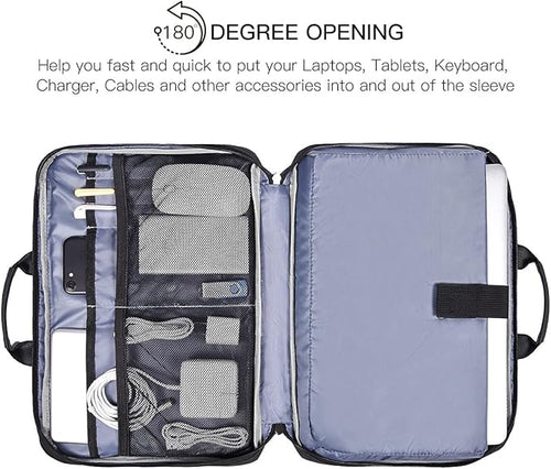15.6 Inch Laptop Sleeve Bag, Men Women TSA Case for Macbook Pro 16 M5 M4 M3 M2 M1, Lenovo Ideapad 15.6, HP Envy/Victus 15.6, Acer Aspire/Nitro 5 15.6, Dell 15 16, ASUS Chromebook 15 16 Case, Black