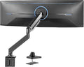 VIVO Premium Aluminum Heavy Duty Monitor Arm with 3.0 USB Ports, Fits Ultrawide Monitors up to 49 inches and 33 lbs, Single Desk Mount Stand, Pneumatic Height, Max VESA 100x100, Black, STAND-V101G1U