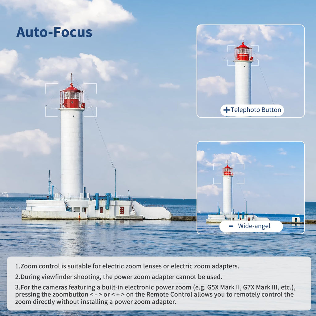 AODELAN for Canon Rechargeable Wireless Shutter Release with Zoom Focus